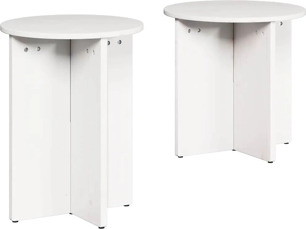 vidaXL Dohányzóasztal 2 pcs Fehér