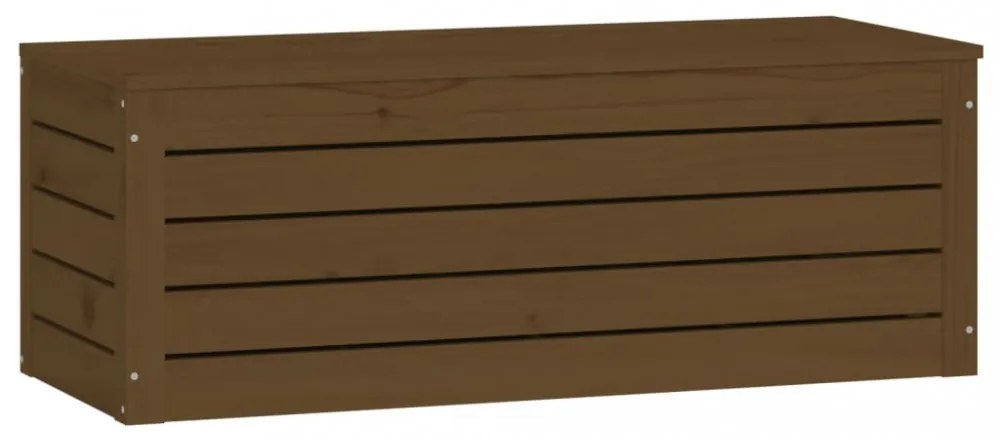 mézbarna tömör fenyőfa tárolóláda 89 x 36,5 x 33 cm