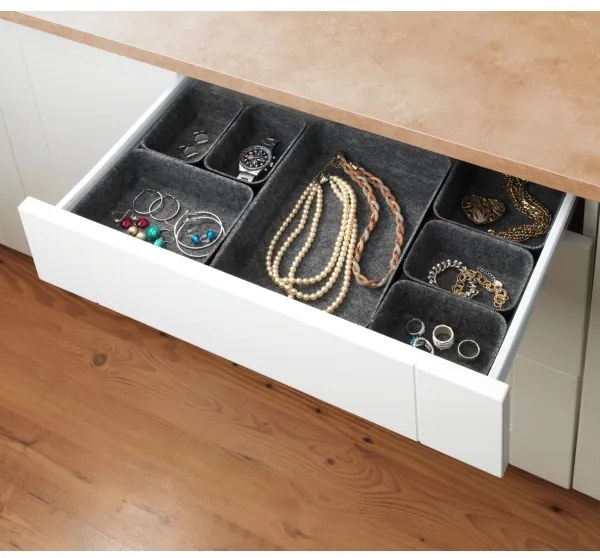 WENKO 64502100 - FELT fiókrendező, 28,5 x 20 cm, szürke