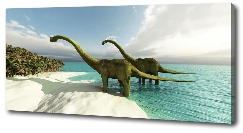 Vászonkép Dinoszauruszok a strandon pl-oc-125x50-f-19541737