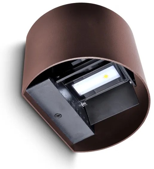 Brilagi - LED kültéri fali lámpatest RONDO LED/6W/230V barna IP54