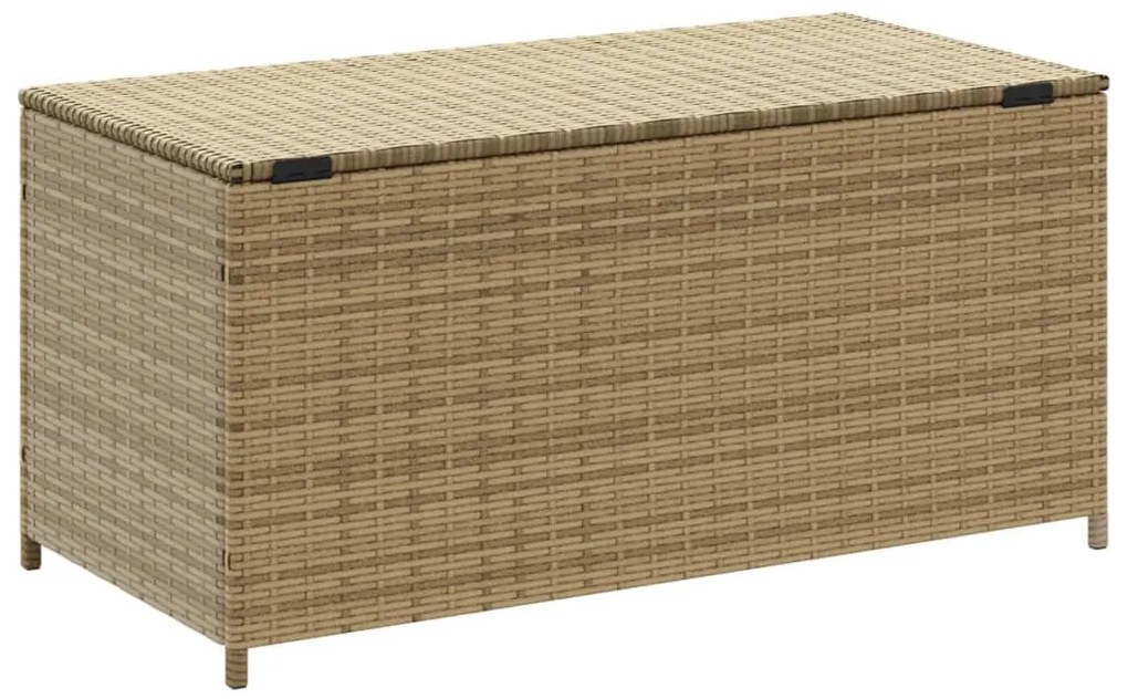 vegyes bézs polyrattan kerti tárolóláda 190 L