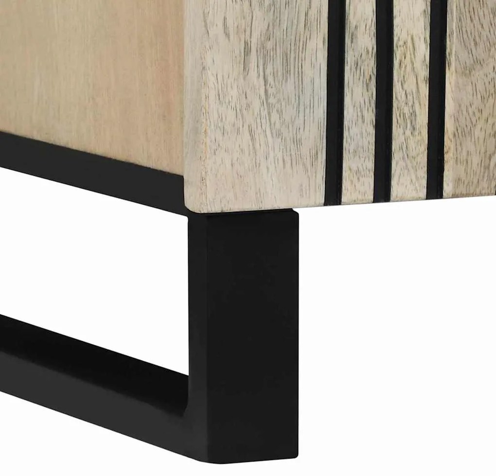 Komód Fehér 90 x 33 x 75 cm tömör mangófa