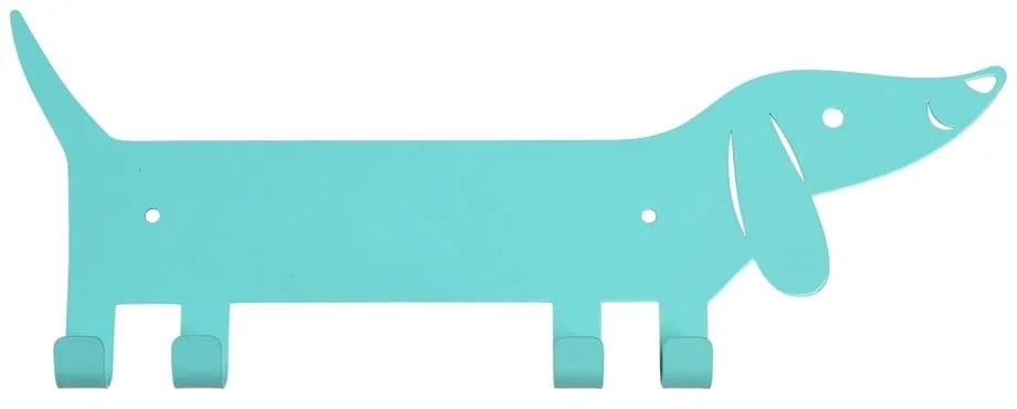 Türkiz fém fali gyerek fogas Sausage Dog – Rex London