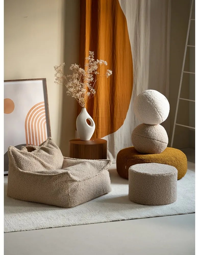 Világosbarna buklé gyerek babzsákfotel Chair – Wigiwama