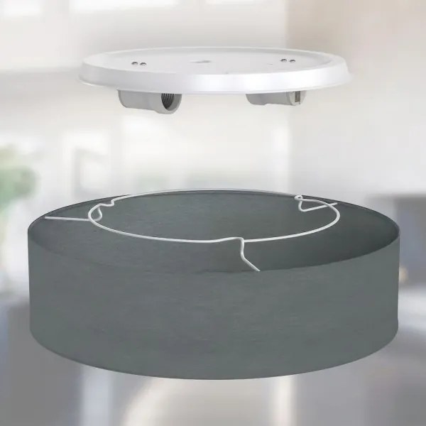 Mennyezeti lámpa 2xE27/40W/230V, átmérő 38 cm, szürke