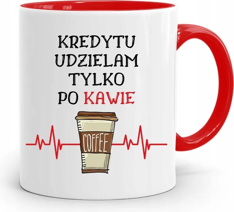 Bankárnak Piros Bögre Születésnapi Ajándék fényképes nyomtatással