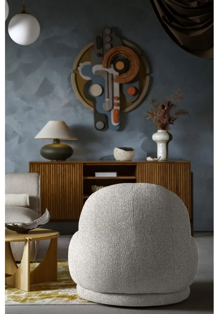 Világosszürke fotel Ovo – Miuform