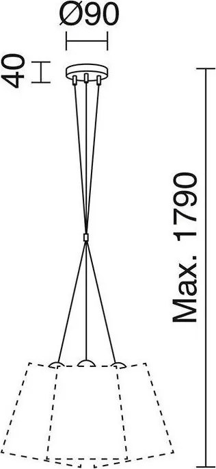 NOVA LUCE 716B-G05X1A-29 A TU ESTILO Ernyős Függesztett Lámpa Átlátszó, Ezüst E27 IP20