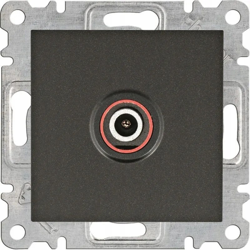 Hager Lumina fekete szimpla Tv aljzat