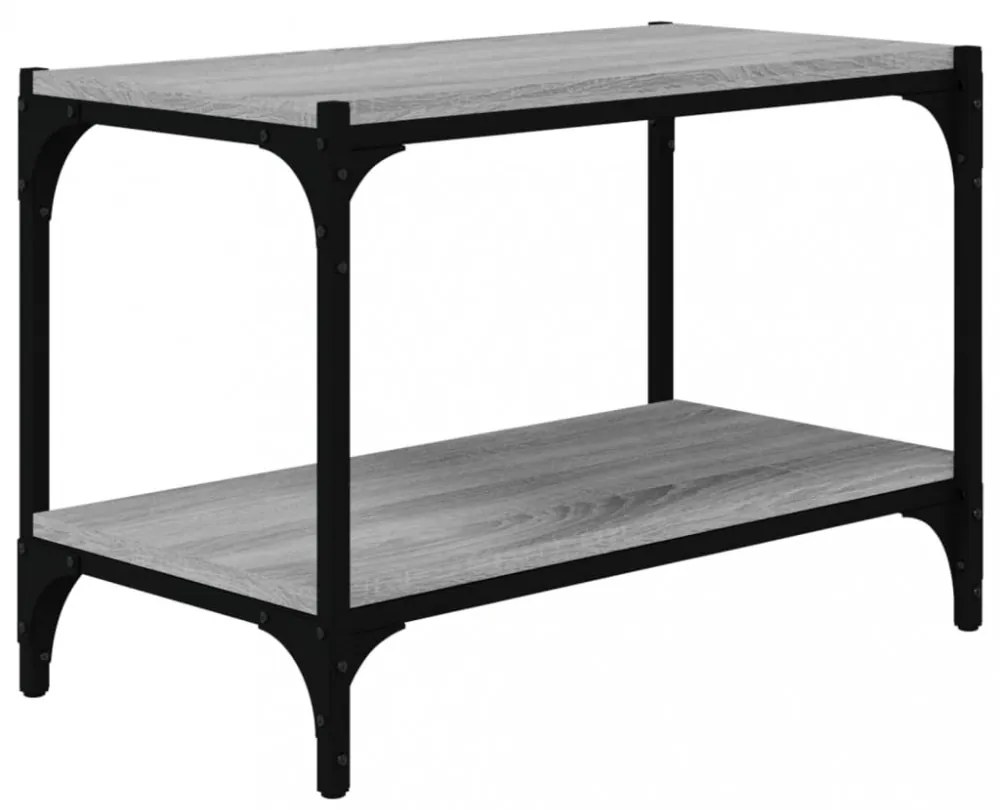 szürke sonoma színű szerelt fa és acél TV-szekrény 60x33x41 cm