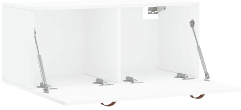 fehér szerelt fa faliszekrény 80 x 36,5 x 35 cm