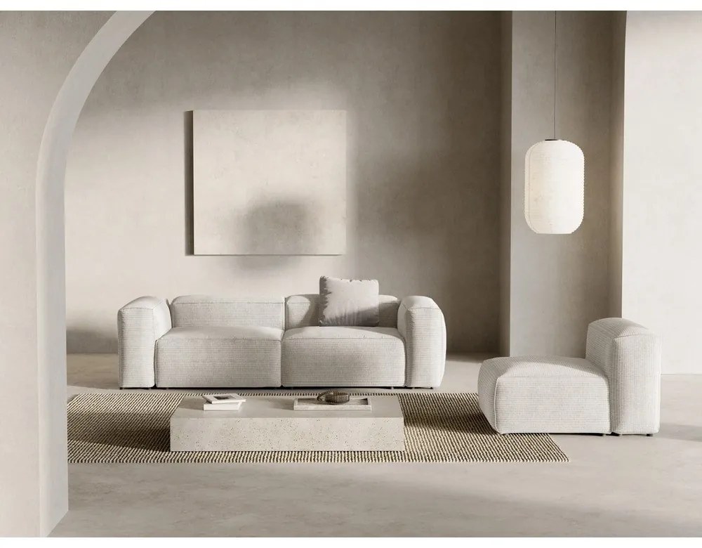 Bézs kordbársony kanapé 264 cm Bergamo – Cosmopolitan Design