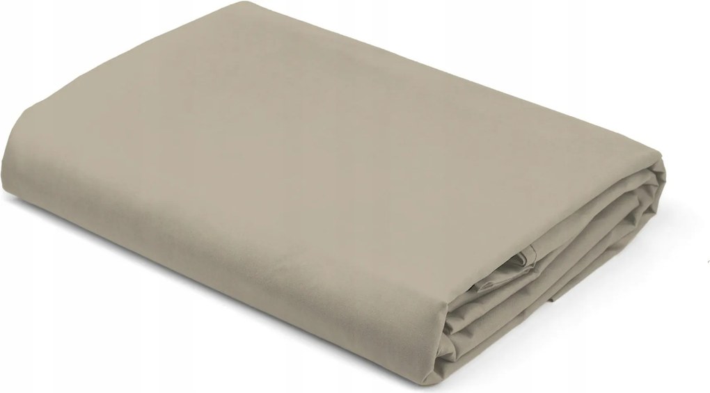 Szatén gumis lepedő 160x200 bézs homokszínű egyszínű Pure