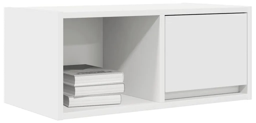 2 db fehér szerelt fa TV-szekrény 60x31x25,5 cm