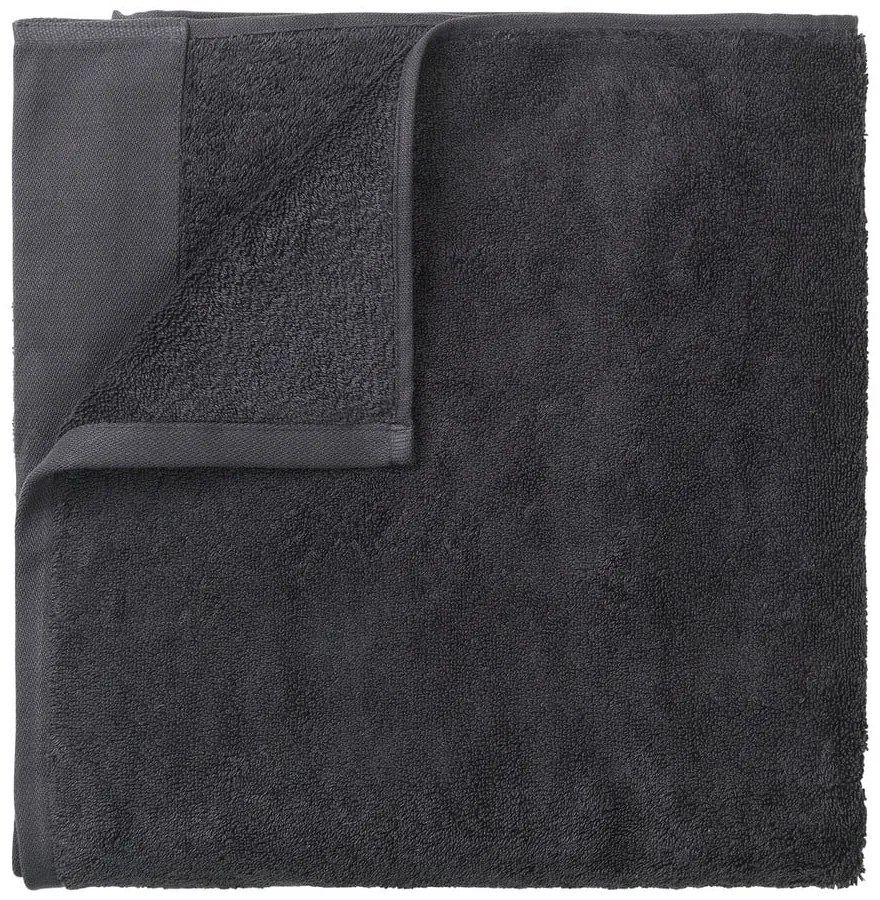 Sötétszürke pamut törölköző, 50 x 100 cm - Blomus