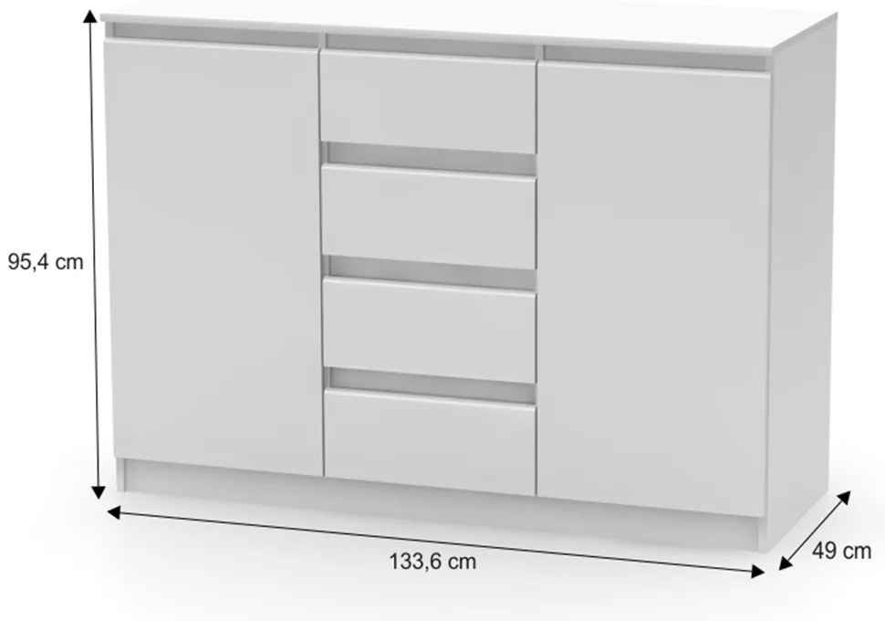 HANY NEW 010 komód, fehér