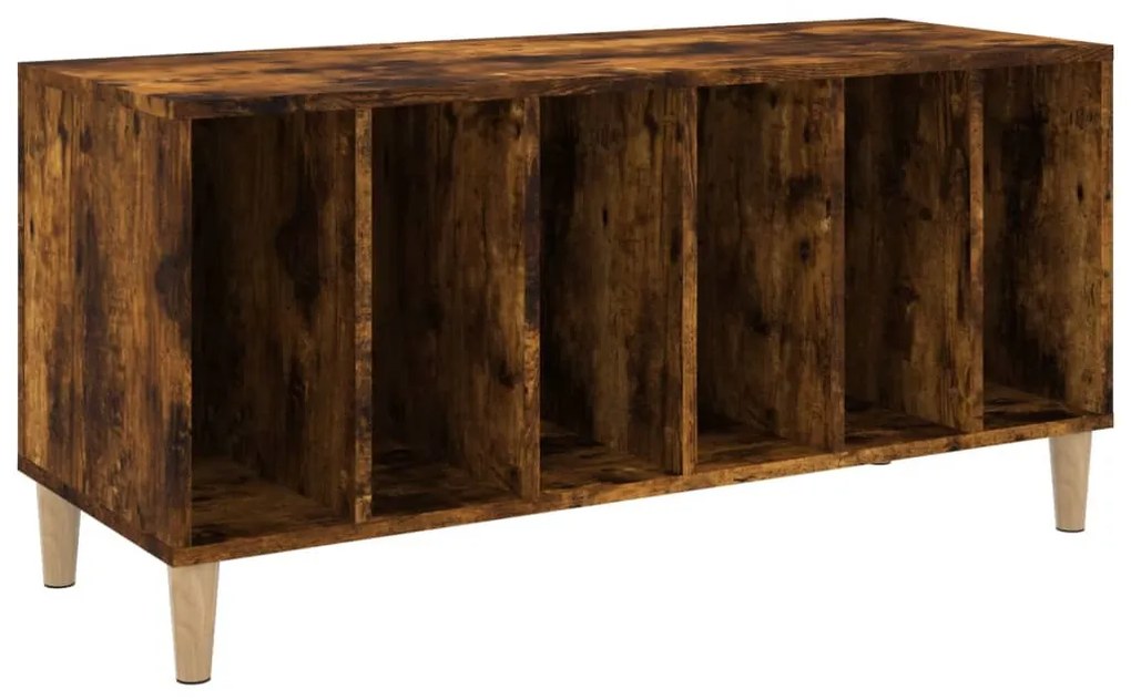füstös tölgy színű szerelt fa hanglemezszekrény 100x38x48 cm