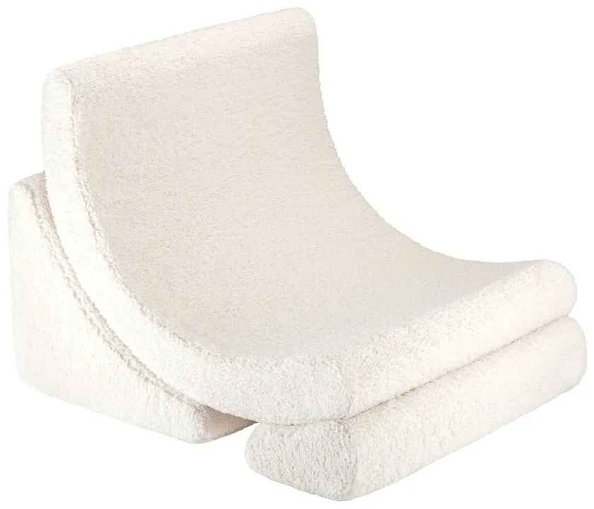 Krémszínű buklé gyerek fotel Moon – Wigiwama