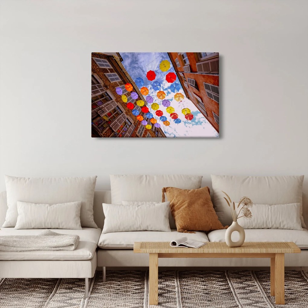 Színes esernyők képe (90x60 cm)