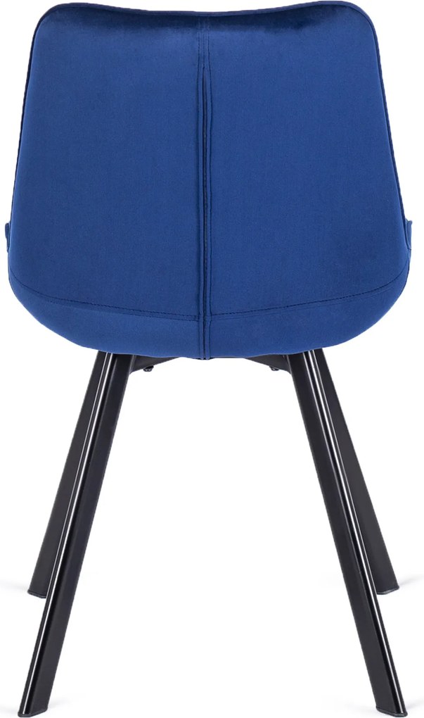 Szék sötétkék színben, bársony kárpittal. RICK