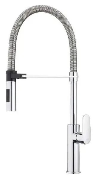 Paffoni - Mosogató csaptelep kihúzható zuhanyfejjel CANDY 52,5 cm fényes króm