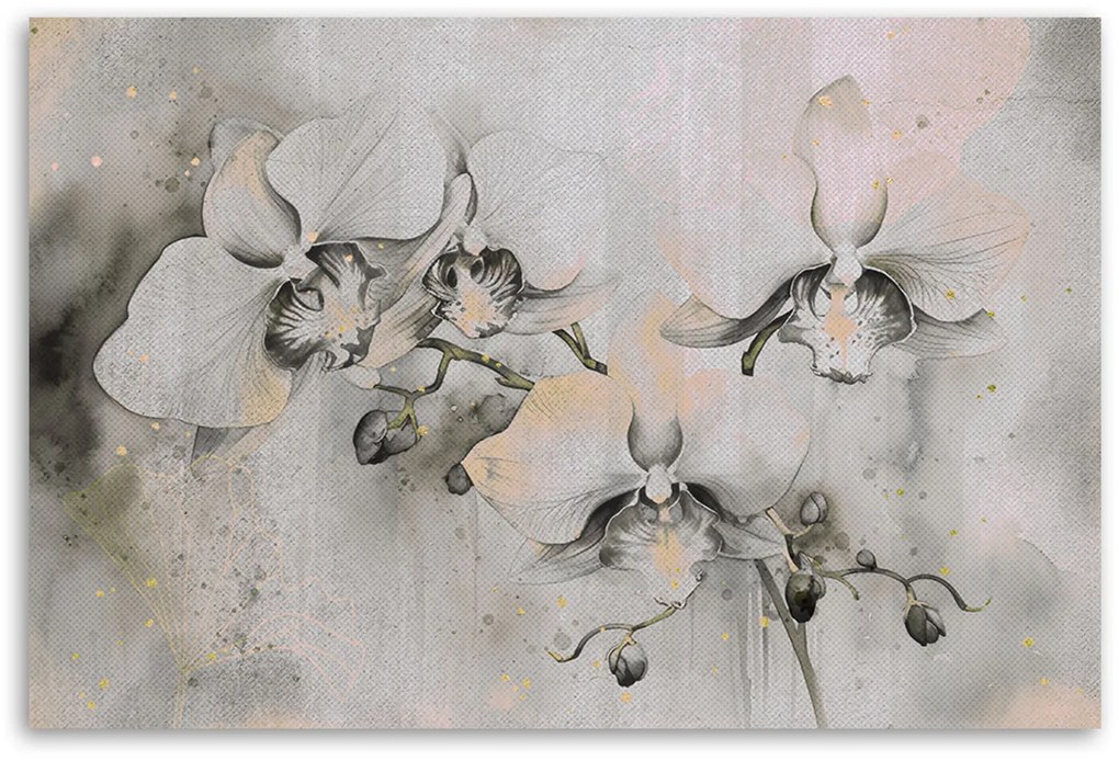 Gario Vászonkép Absztrakt virágzó orchideák Méret: 100 x 70 cm
