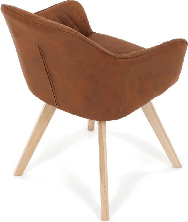 Jídelní židle, hnědá, látka vintage, DCH-435 BR3