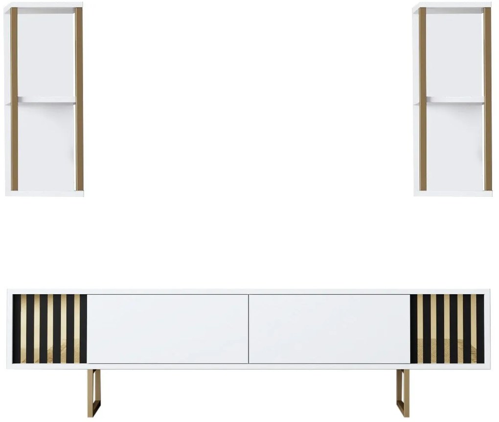 TV szekrény Gold Line - White, Black