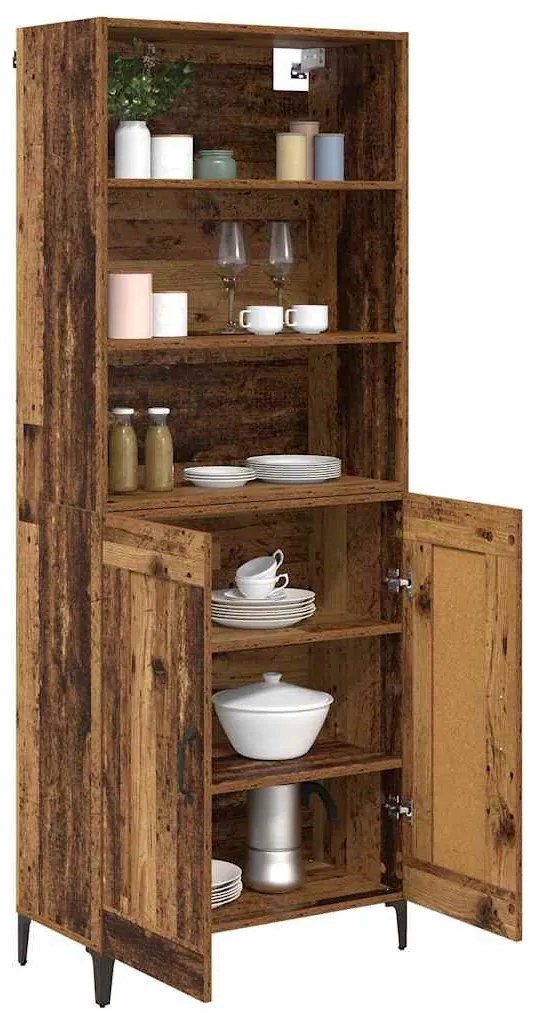 Széf Falra szerelhető 2 pcs Régi fa Faanyag