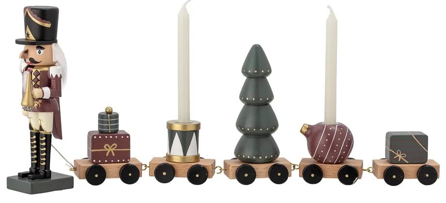 Fa gyertyatartó karácsonyi mintával Vadim – Bloomingville