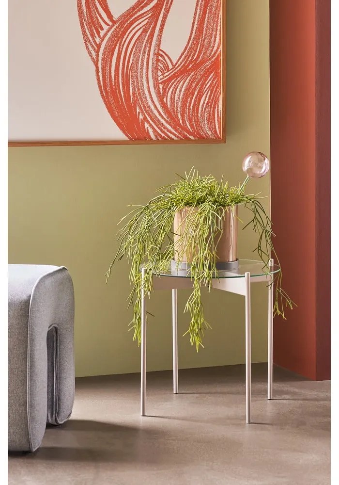 Zöld-rózsaszín üveg öntözőgömb Flora - Hübsch