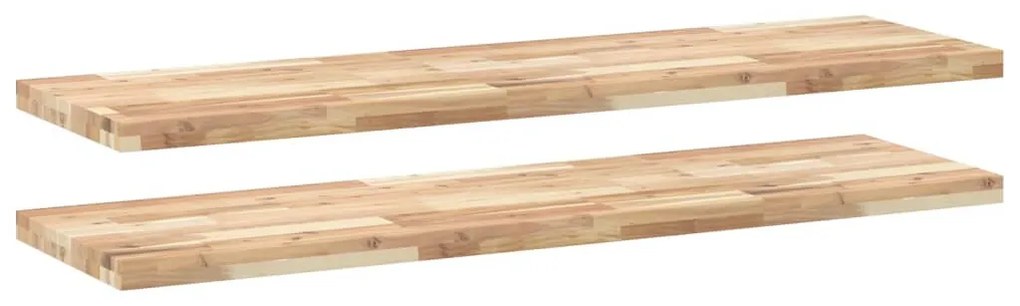 2 db kezeletlen tömör akácfa függőpolc 160 x 40 x 4 cm