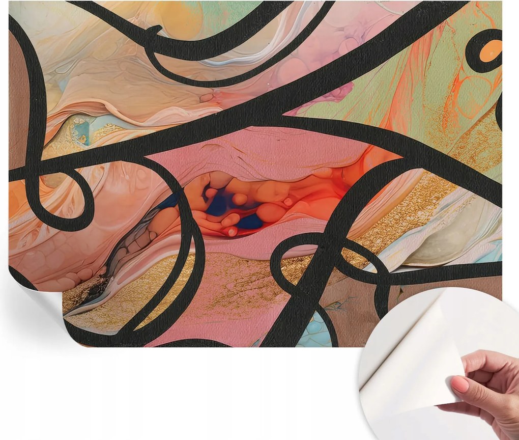 Öntapadós Dekoratív Fotótapéta Hálószobába Színes mozgás 208x146 cm