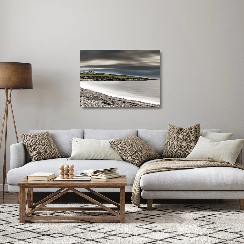 Tó a homályban képe (üvegen) (70x50 cm)