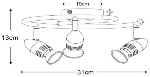 Lucide 13955/14/12 - LED Spotlámpa CARO-LED 3xGU10/5W/230V króm