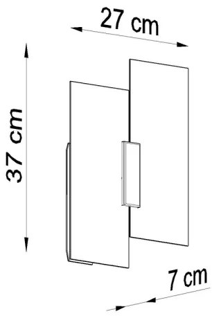 Sollux SL.0197 - Fali lámpa FABIANO 2xE27/60W/230V fehér/króm