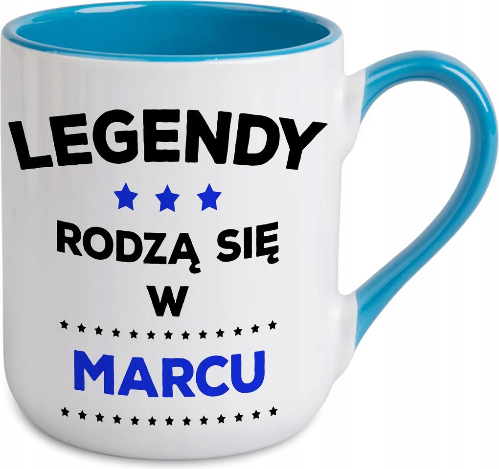 Fehér Bögre Kék A Legendák Közepe Márciusban Születnek Ajándék Fiúnak