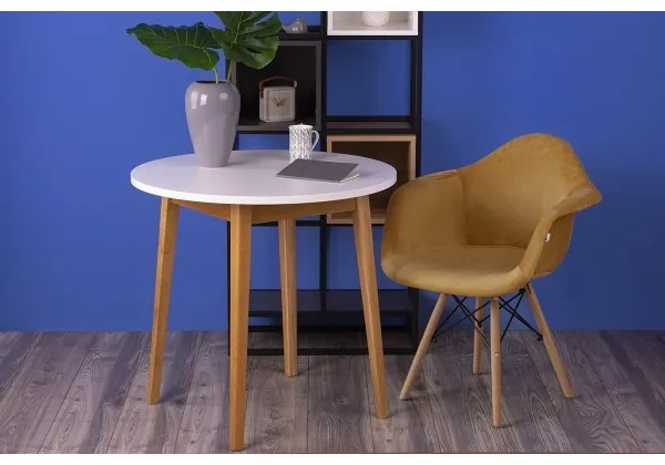 KÉSZLET 2x Étkezőszék NEREA 80x60,5 cm sárga/bükkfa