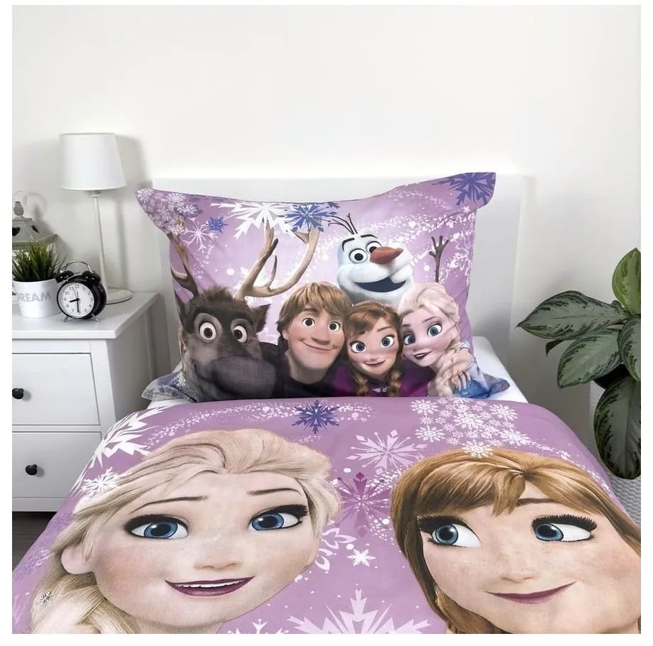 Egyszemélyes pamut gyerek ágyneműhuzat 140x200 cm Frozen – Jerry Fabrics