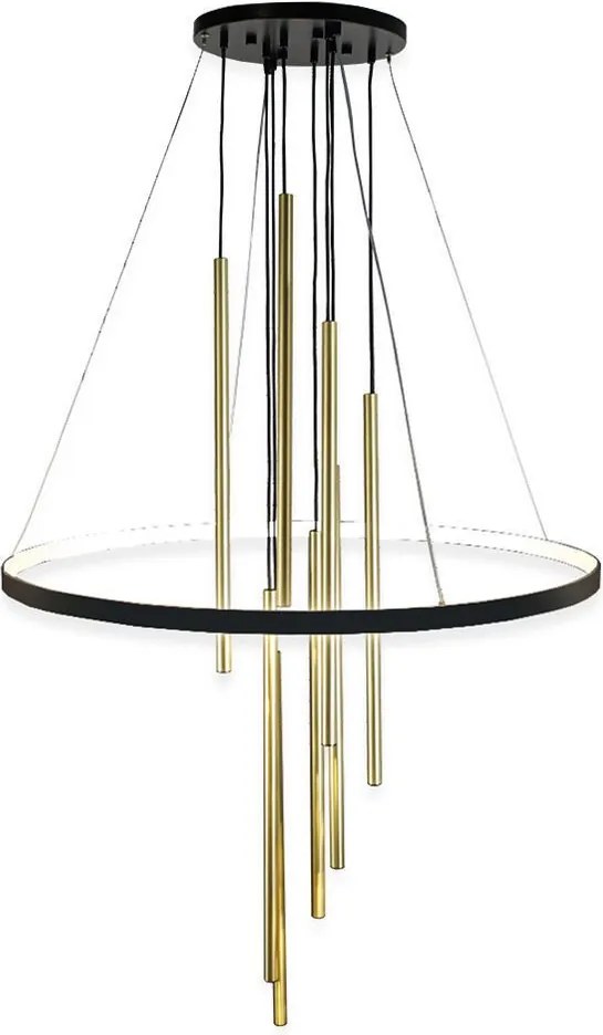 ANTIGO 5215 Modern Led Függesztett Lámpa Fekete, Matt Sárgaréz G9, LED IP20