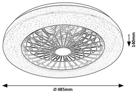Rabalux 71329 - LED állítható fényű ventilátoros lámpa DALFON 48W/230V 3000-6500