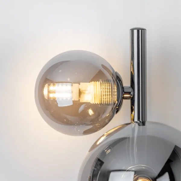 Brilagi - LED fali lámpatest MILLA 3xG9/3W/230V fekete króm/füstszínű