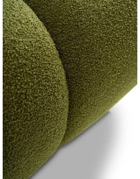 NUORO zöld, kihúzható háromszemélyes kanapé tárolórésszel