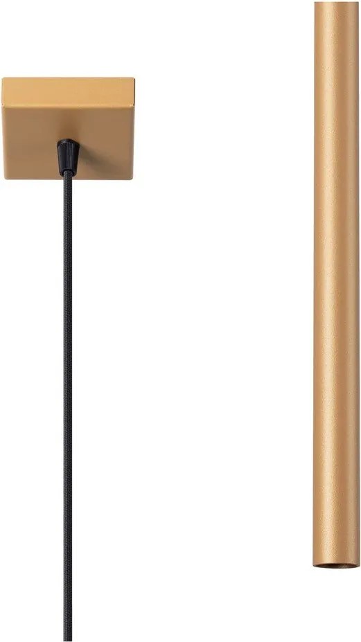 Aranyszínű fém függőlámpa Fideus – Sollux