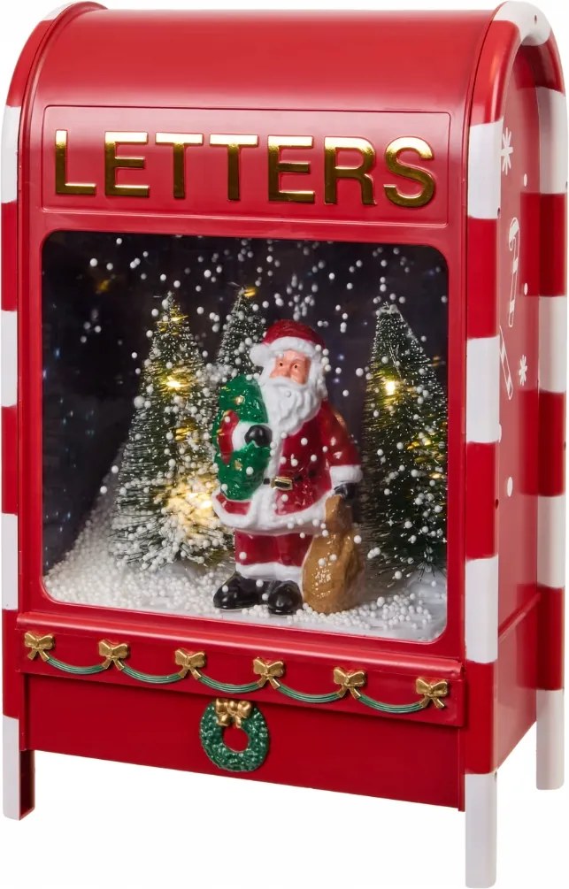 Karácsonyi Postaláda Mozgó Hó Hanggal Hó Fény