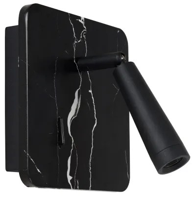 Lucide 77282/03/30 - LED Fali spotlámpa OREGON LED/4W/230V USB fekete