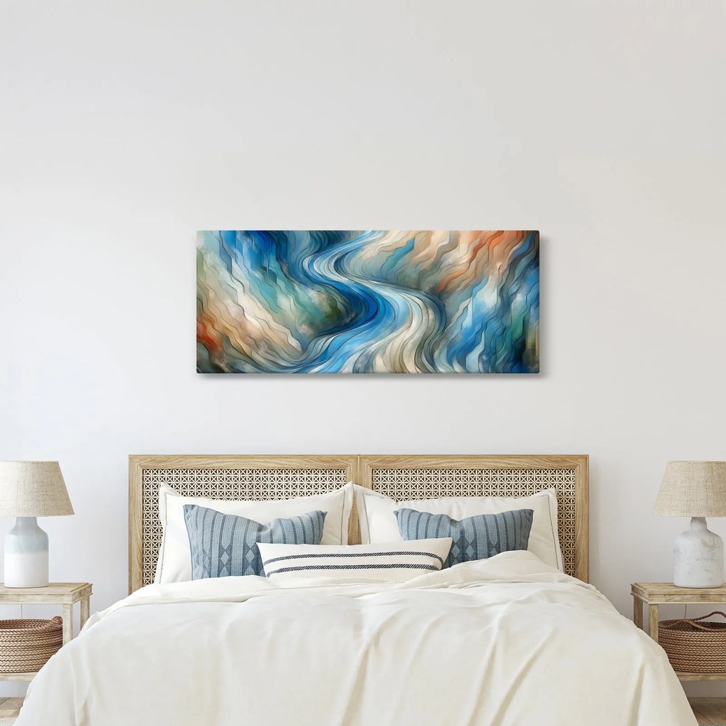 Kép - Absztrakt áramlat (120x50 cm)