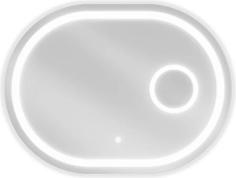 Mexen Umba, LED fürdoszobai tükör háttérvilágítással és kozmetikai tükörrel 100 x 80 cm, 6000K, páramentes, 9822-100-080-611-00
