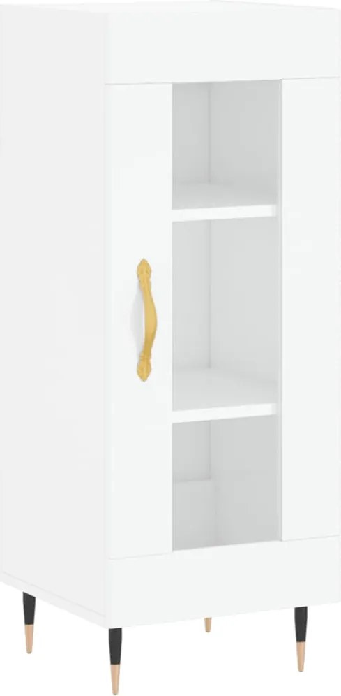 vidaXL magasfényű fehér szerelt fa tálalószekrény 34,5 x 34 x 90 cm
